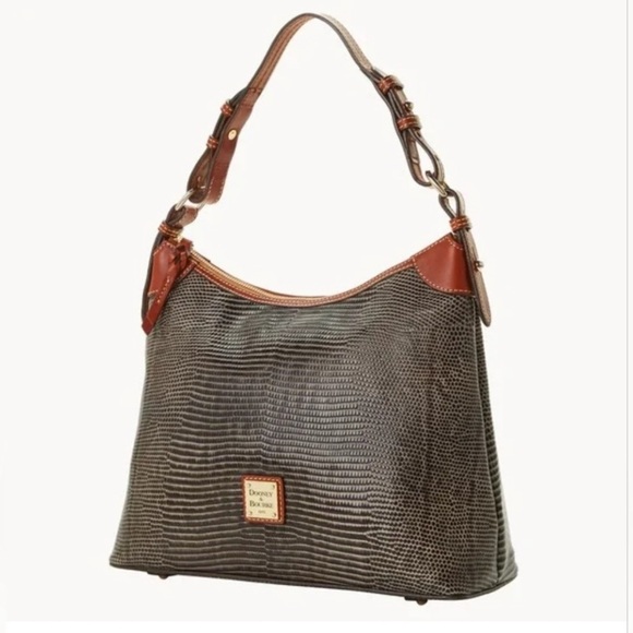 Dooney & Bourke Embossed Lizard Hobo Bag - Picture 1 of 10